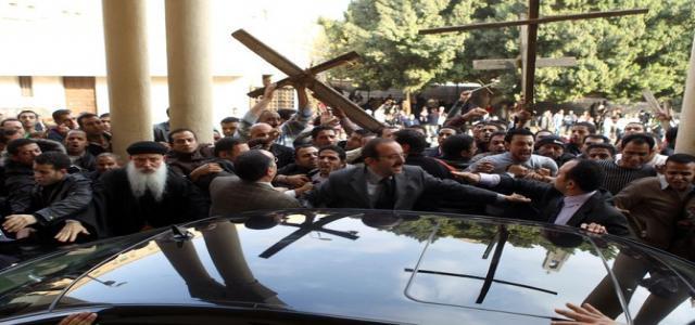 Egyptian Ministers Pelted with Stones by Angry Christian Demonstrators