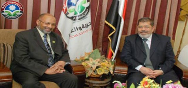 Freedom and Justice Party Receives Ambassador of Comoros in Cairo