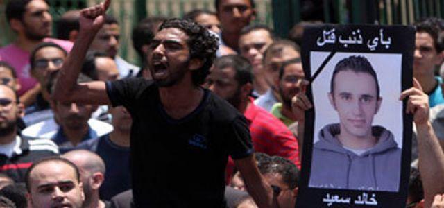 International activists protest against police brutality in Egypt