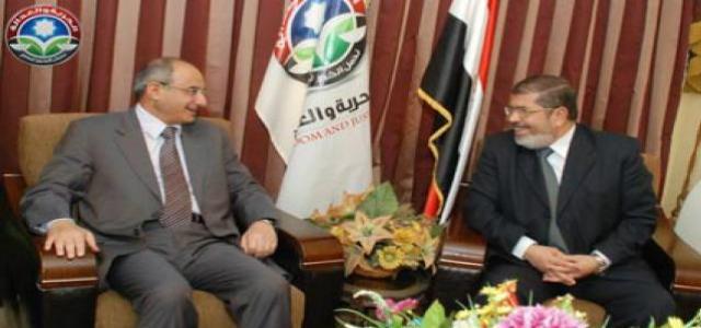 Dr. Morsi Holds Talks with Kuwaiti Ambassador in Cairo at FJP Headquarters